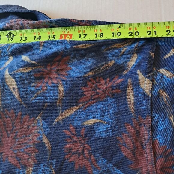 Joe Marlin Polo Shirt Mens Large Blue Floral Short Sleeve - Picture 11 of 11